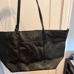 TUMI Black Saffiano Leather Everyday Tote